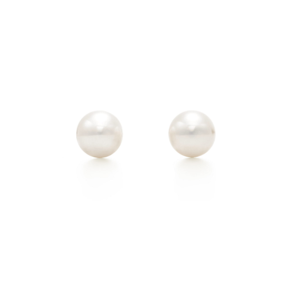 SELECT SIZE-2PCS White Pearl Stud Earrings
